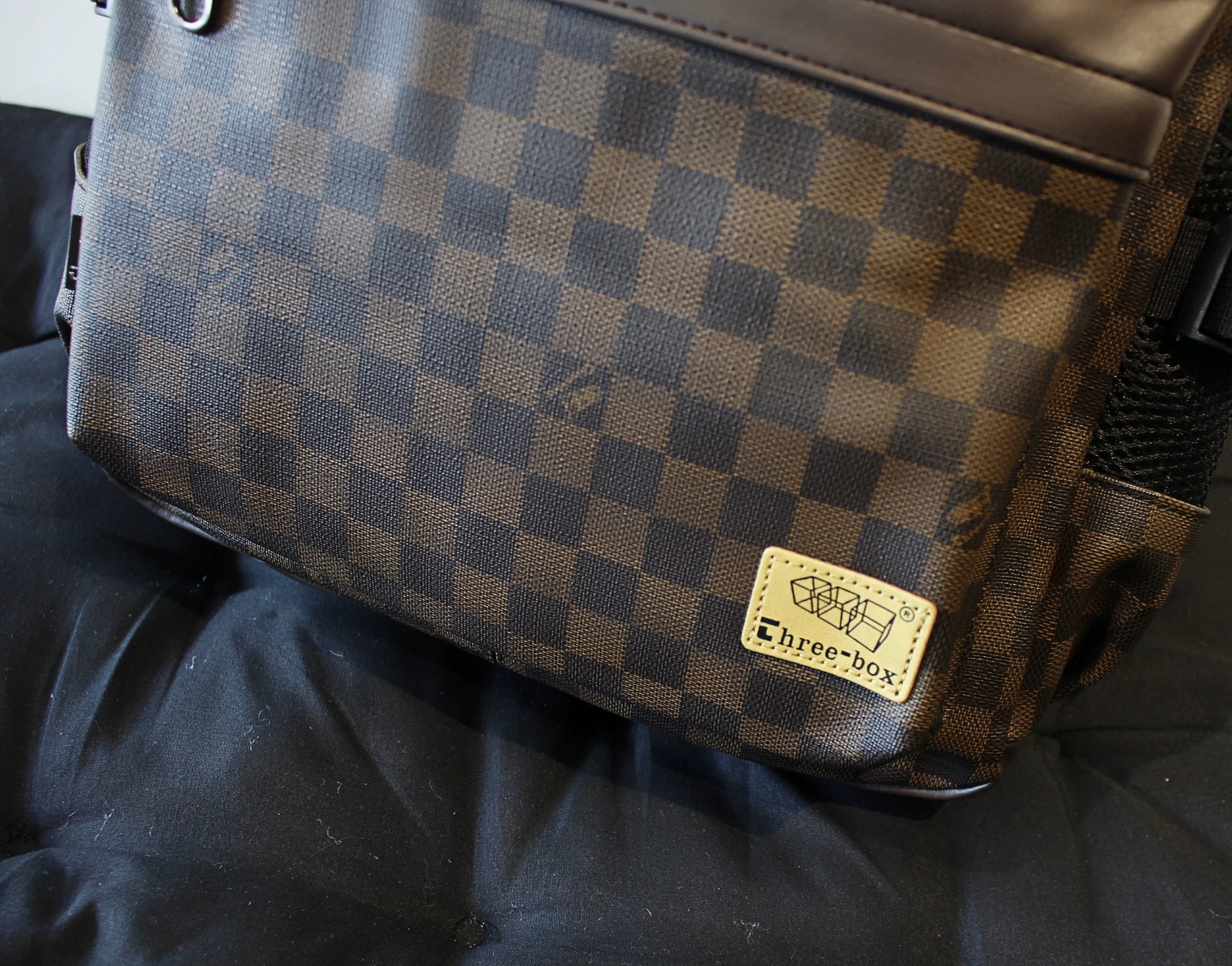 Front Pocket Plaid Laptop Backpack - Image 8