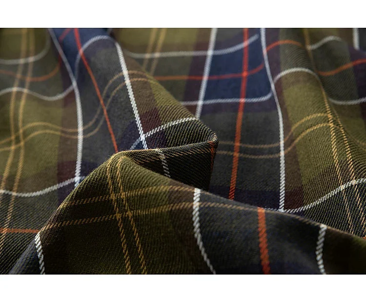 Plaid Lined Lapel Workwear Jacket - Image 10