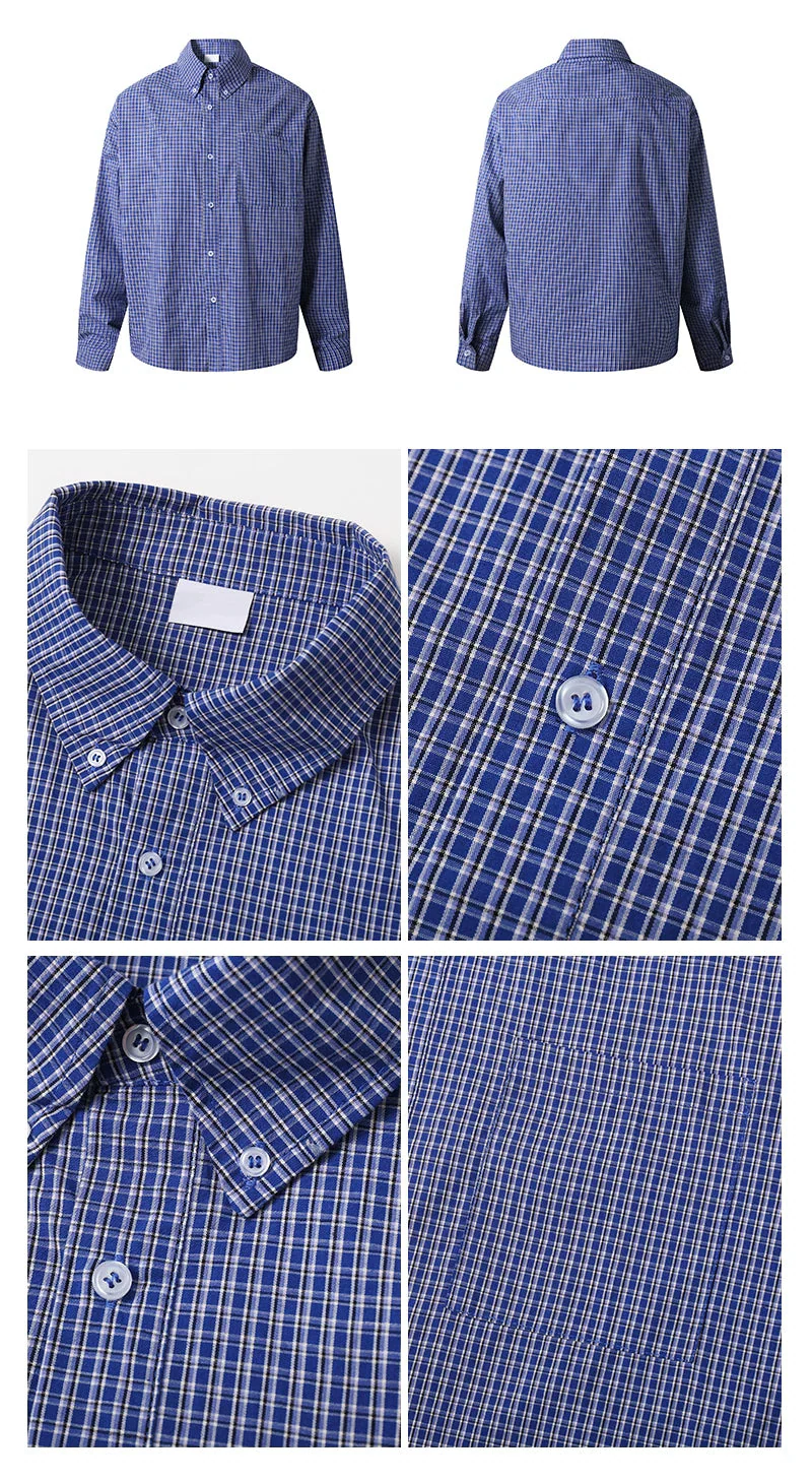 Plaid Long Sleeve Button Up Shirt - Image 7