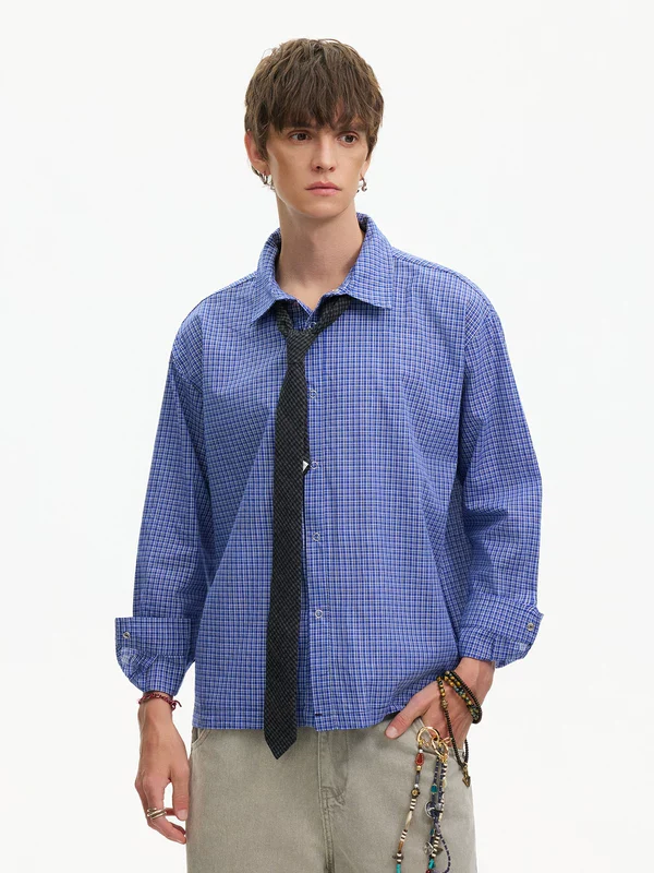 Plaid Long Sleeve Casual Shirt - Image 3