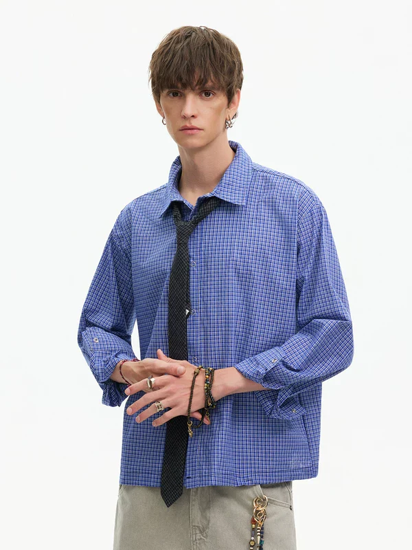 Plaid Long Sleeve Casual Shirt - Image 4