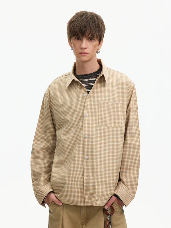 Plaid Long-Sleeve Casual Shirt Jacket