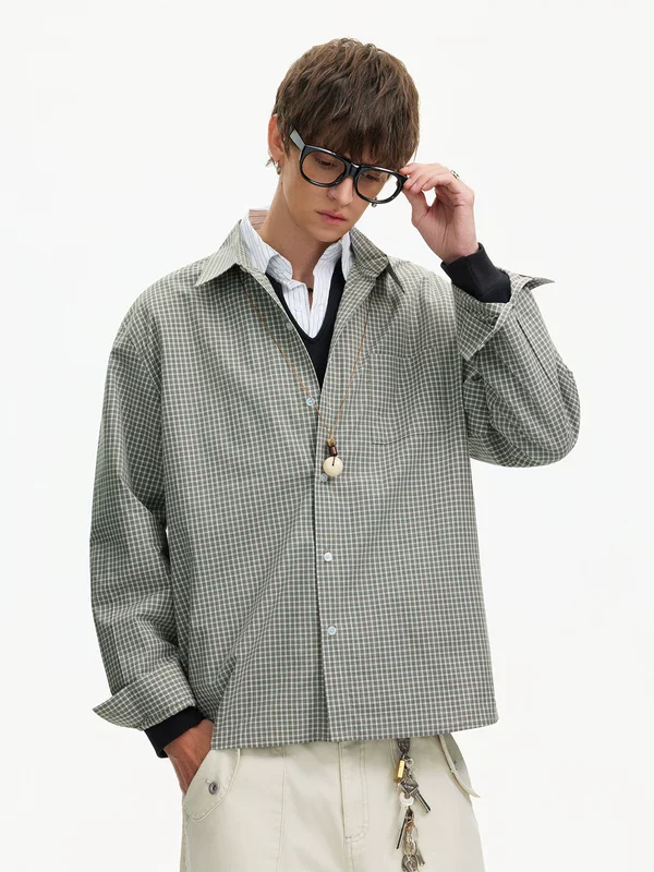 Plaid Long Sleeve Lightweight Shirt