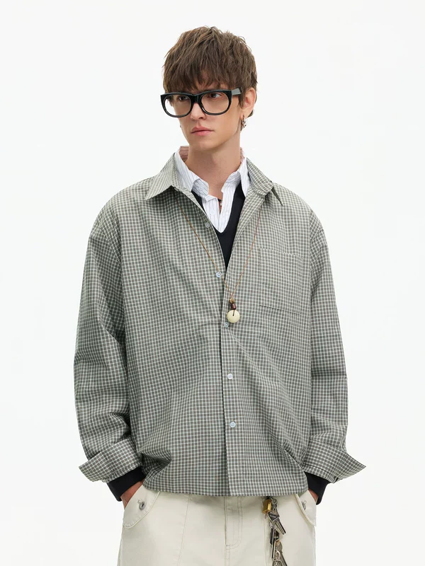 Plaid Long Sleeve Lightweight Shirt - Image 2