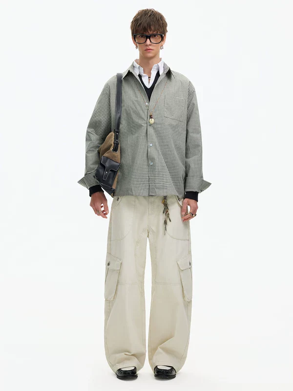 Plaid Long Sleeve Lightweight Shirt - Image 5