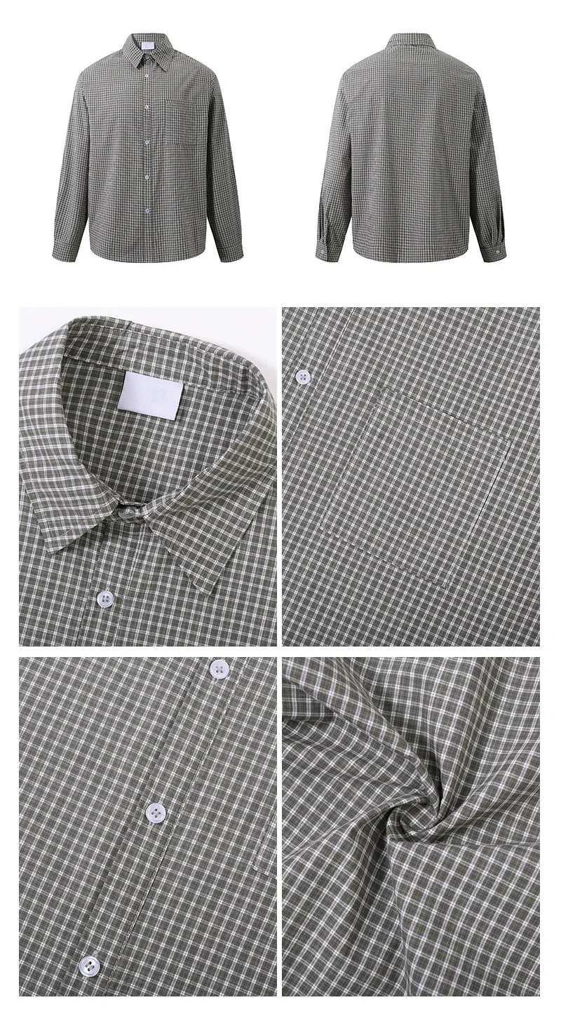 Plaid Long Sleeve Lightweight Shirt - Image 7