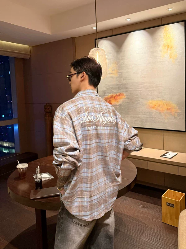 Plaid Oversized Long Sleeve Shirt - Image 2