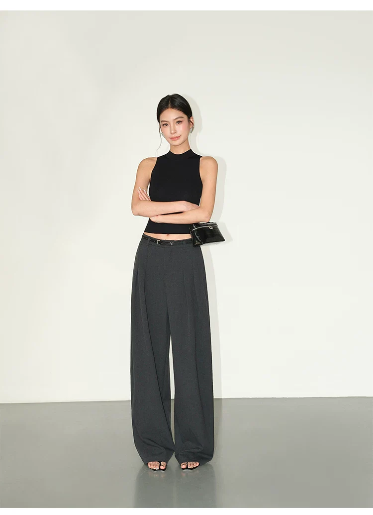 Pleated High-Waist Wide-Leg Pants - Image 6