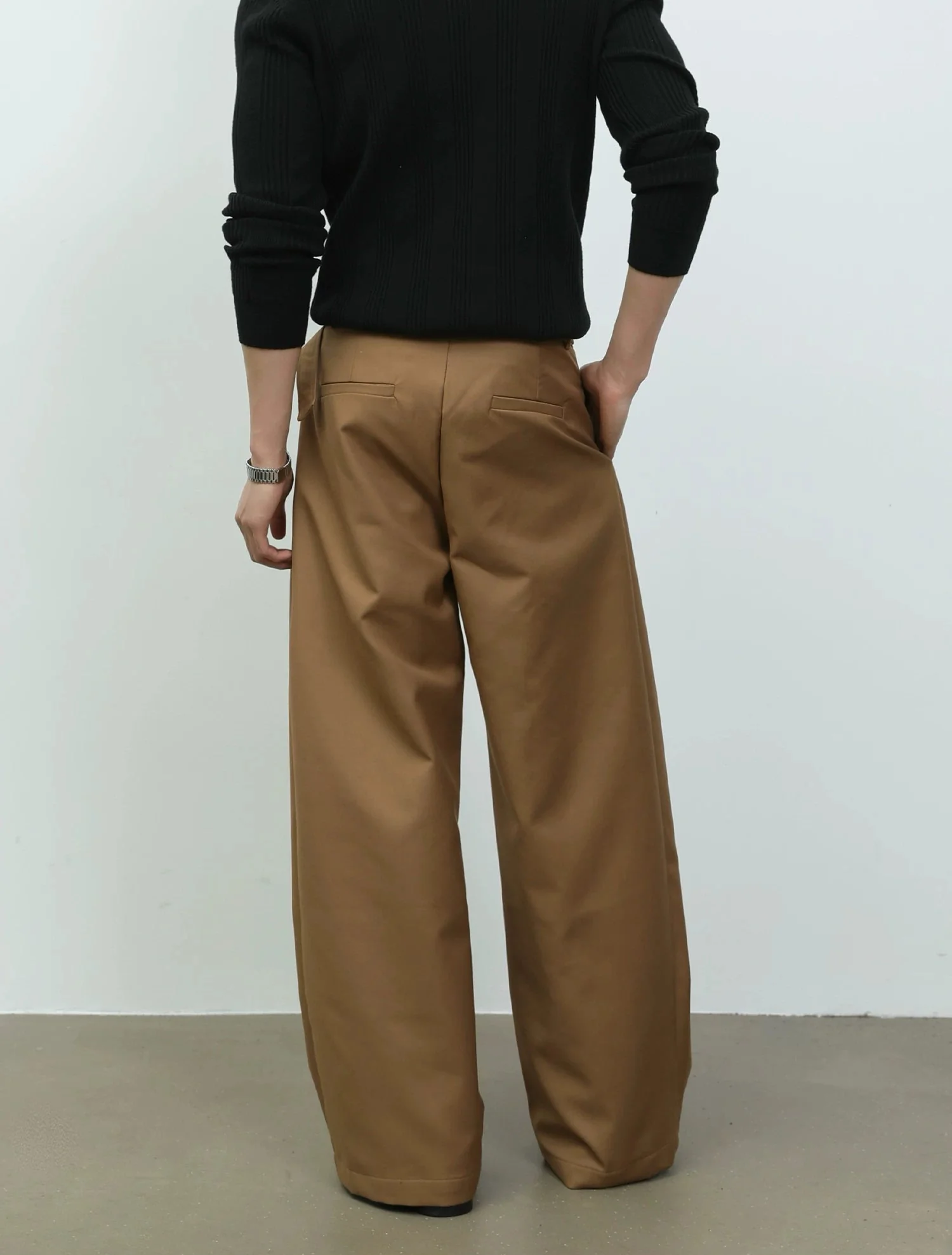 Pleated Wide Leg Straight Fit Pants - Image 6
