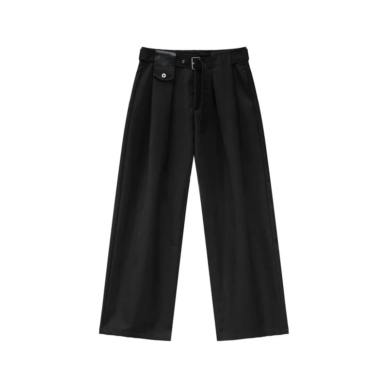 Pleated Wide Leg Straight Fit Pants - Image 9
