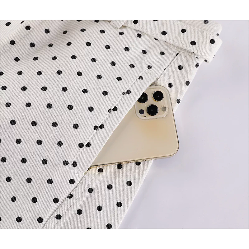 Polka Dot Wide-Leg Drawstring Pants - Image 6