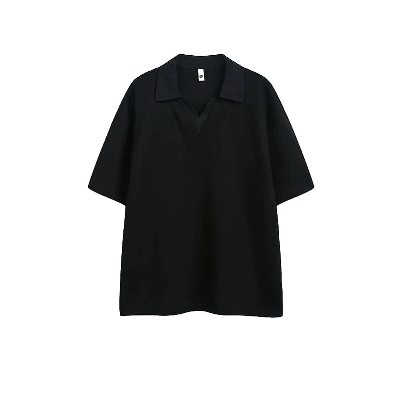 Polo Collar Loose Fit Short Sleeve T-Shirt - Image 2