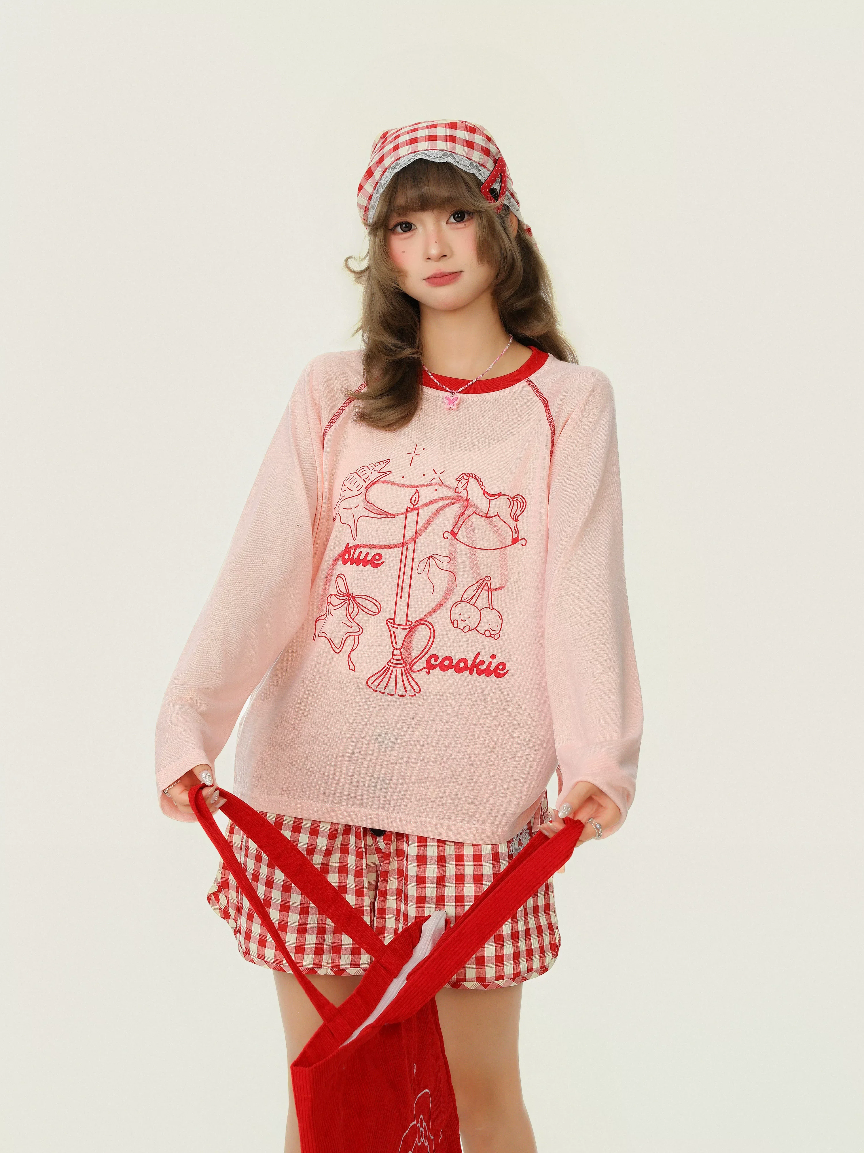 Pony Print Sheer Long Sleeve Pullover - Image 4
