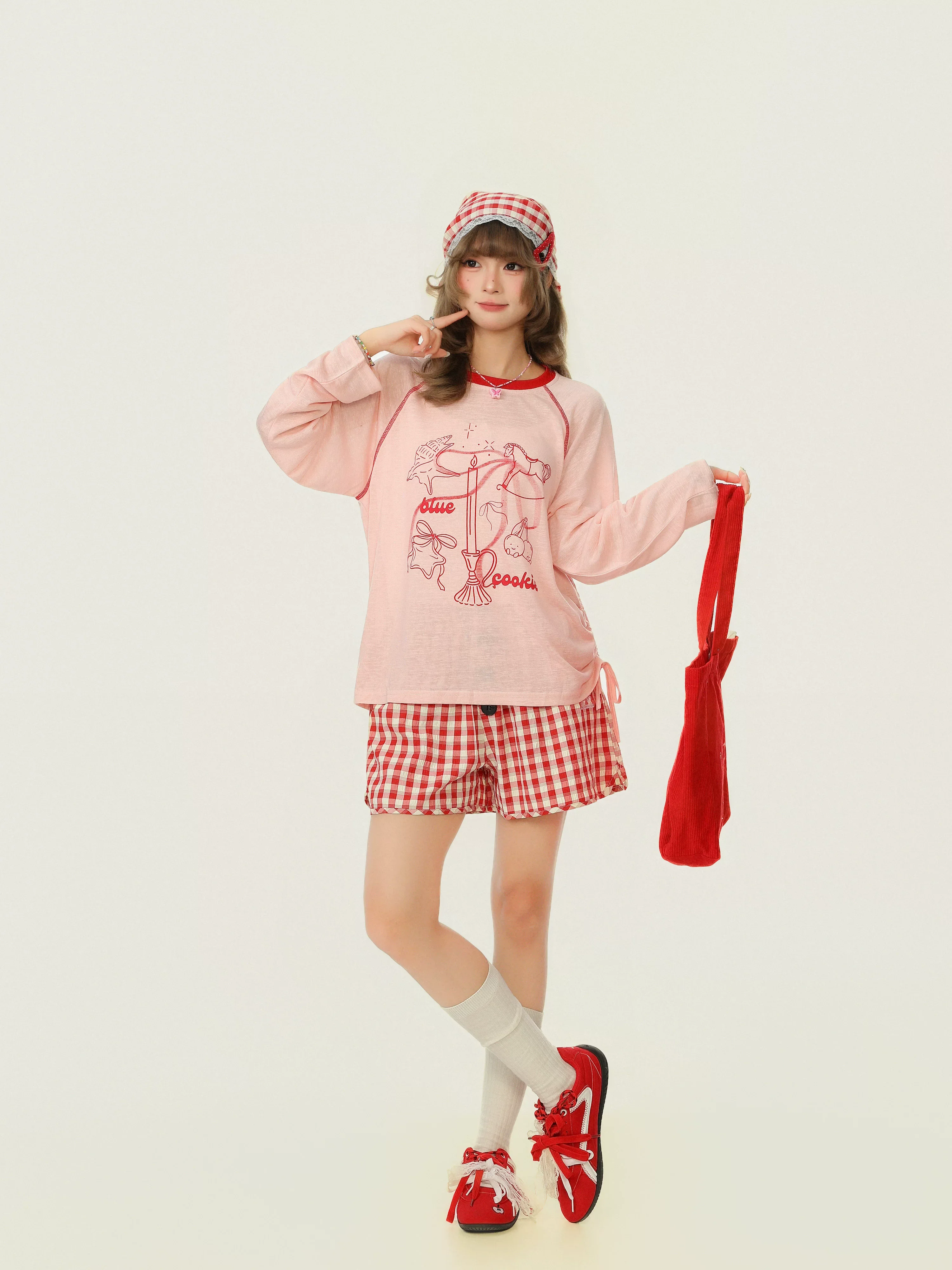 Pony Print Sheer Long Sleeve Pullover - Image 8