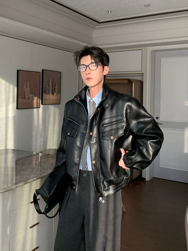 PU Leather Motorcycle Jacket - Image 4