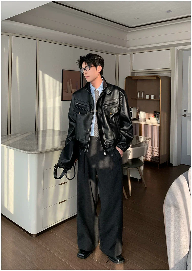PU Leather Motorcycle Jacket - Image 7