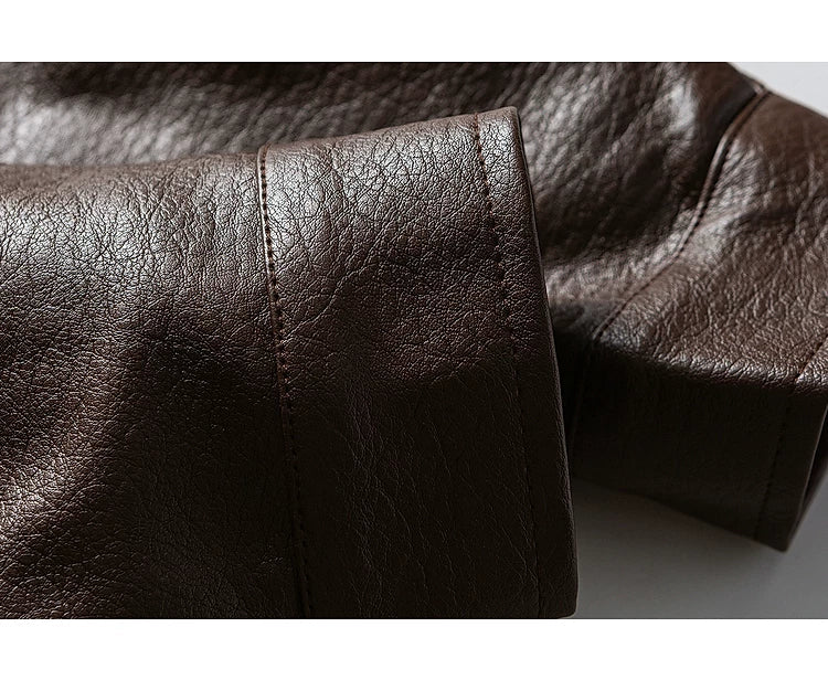 PU Leather Retro Motorcycle Jacket - Image 5