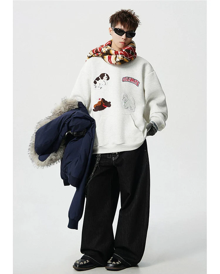 Puppy Embroidered Hooded Sweatshirt - Image 11