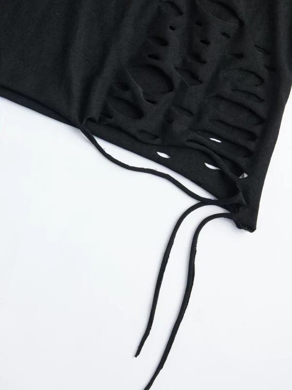 Python Print Distressed Tassel Pullover - Image 5
