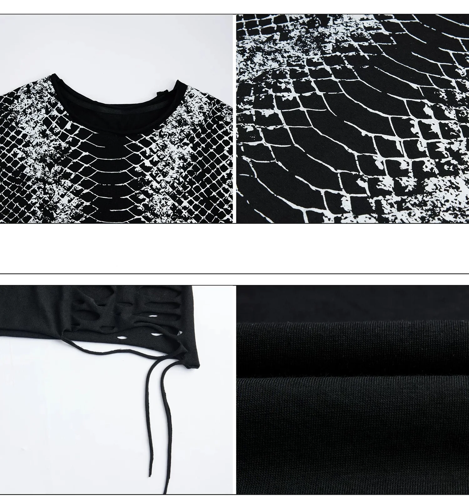 Python Print Distressed Tassel Pullover - Image 6