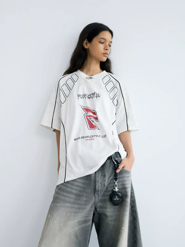 Racing Mesh Sports Jersey Shirt - Image 2