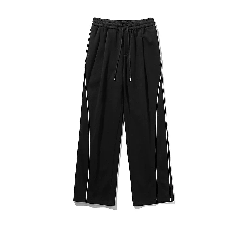 Reflective Stripe Wide-Leg Casual Pants - Image 7