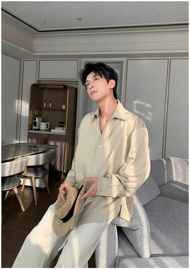 Relaxed Drop-Shoulder Long-Sleeve Shirt - Image 10