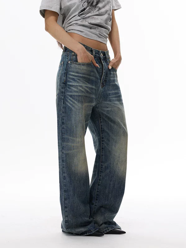 Relaxed Fit Street-Style Denim Pants - Image 4