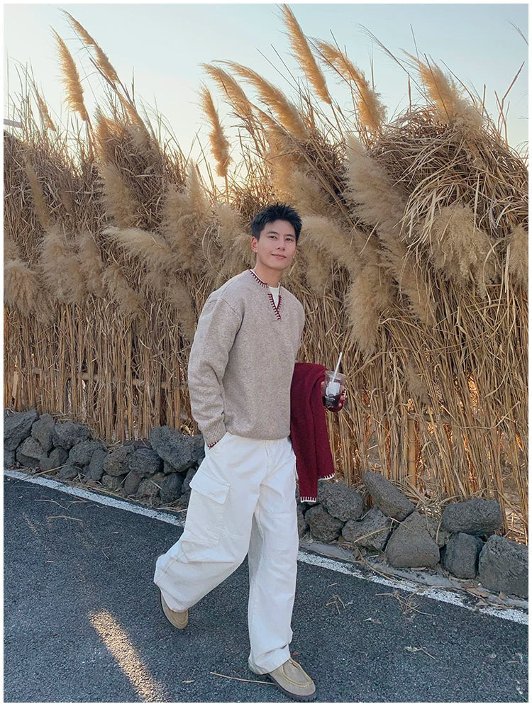 Relaxed Knit Pullover Sweater - Image 11