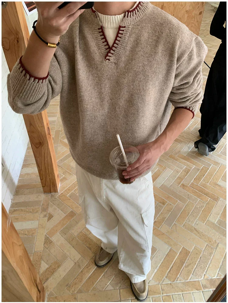 Relaxed Knit Pullover Sweater - Image 12