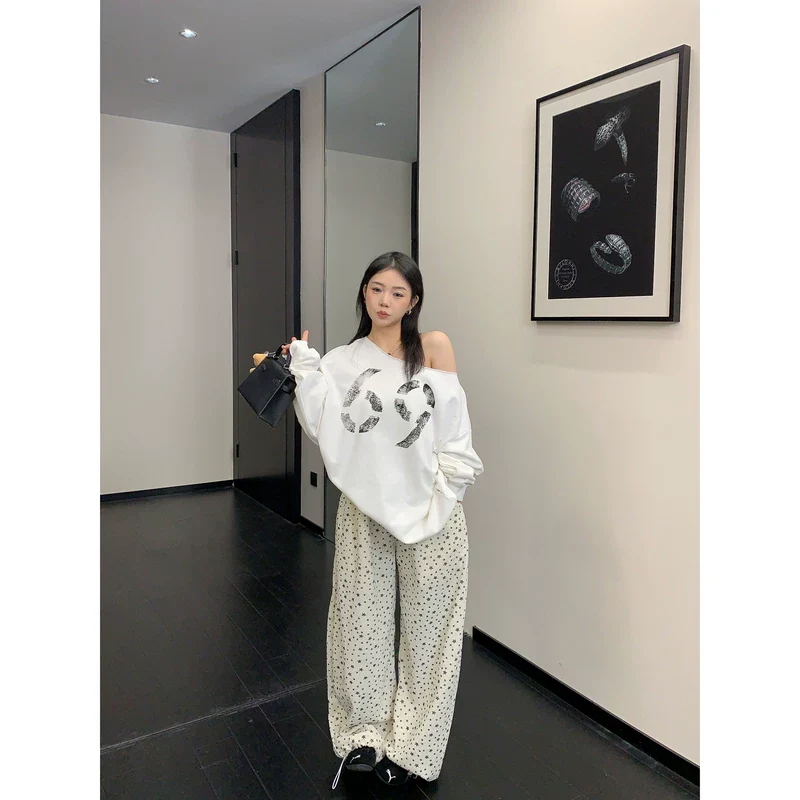 Relaxed Star Print Wide-Leg Knit Pants - Image 6