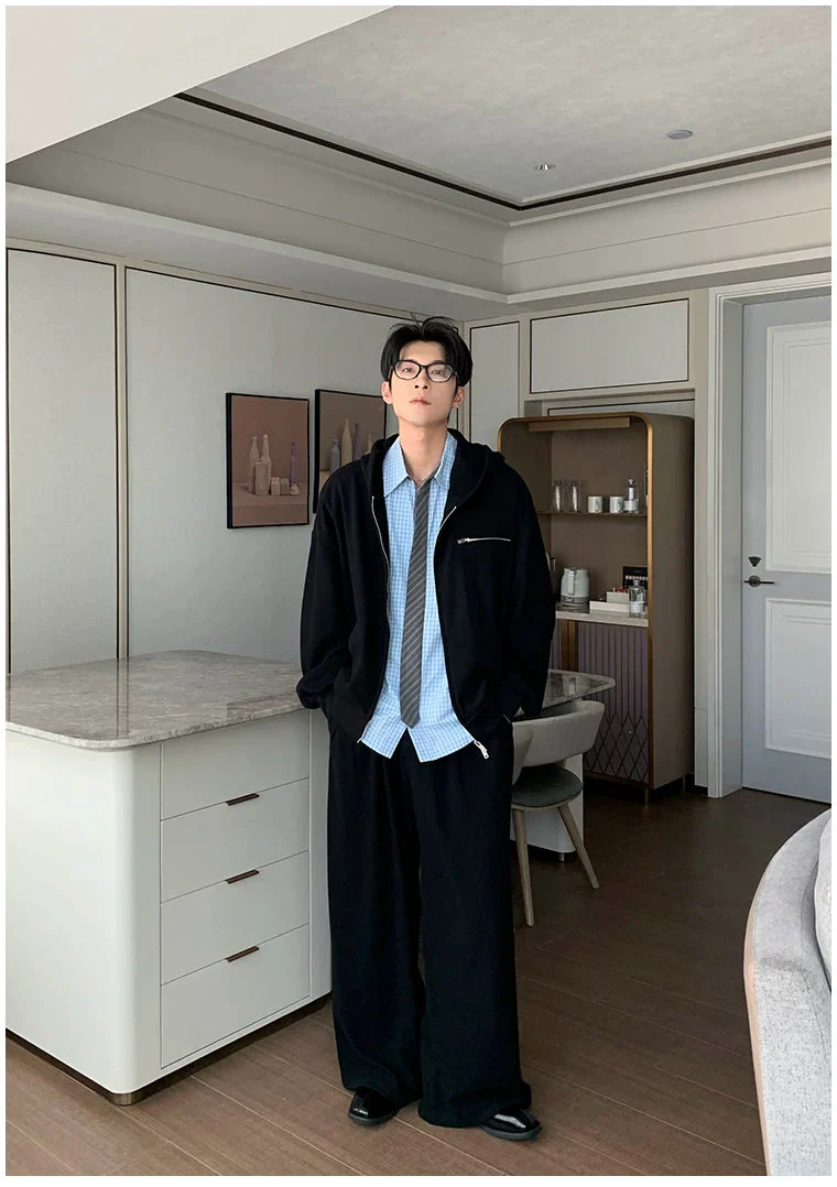 Relaxed Zipper Hoodie and Pants - Image 8