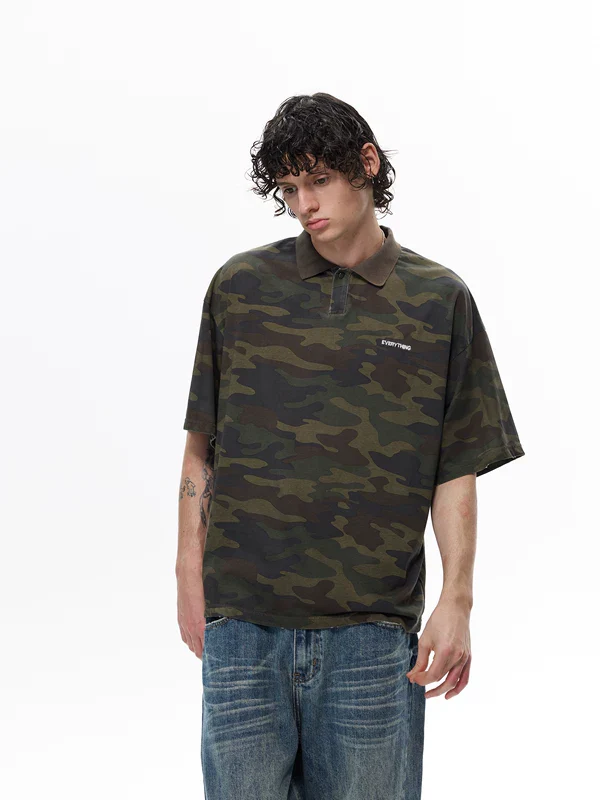 Camouflage Short Sleeve Polo Shirt