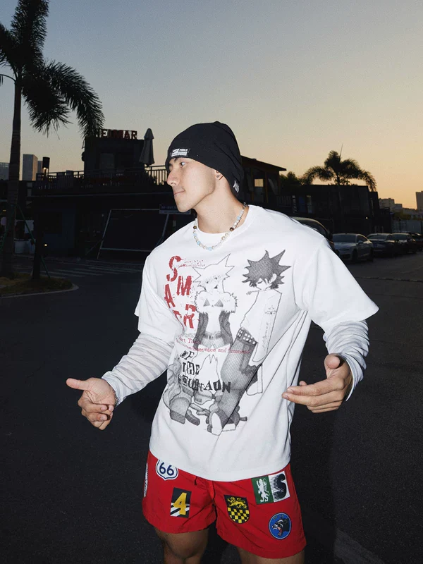 Comic Graphic Faux Layered Pullover - Image 2