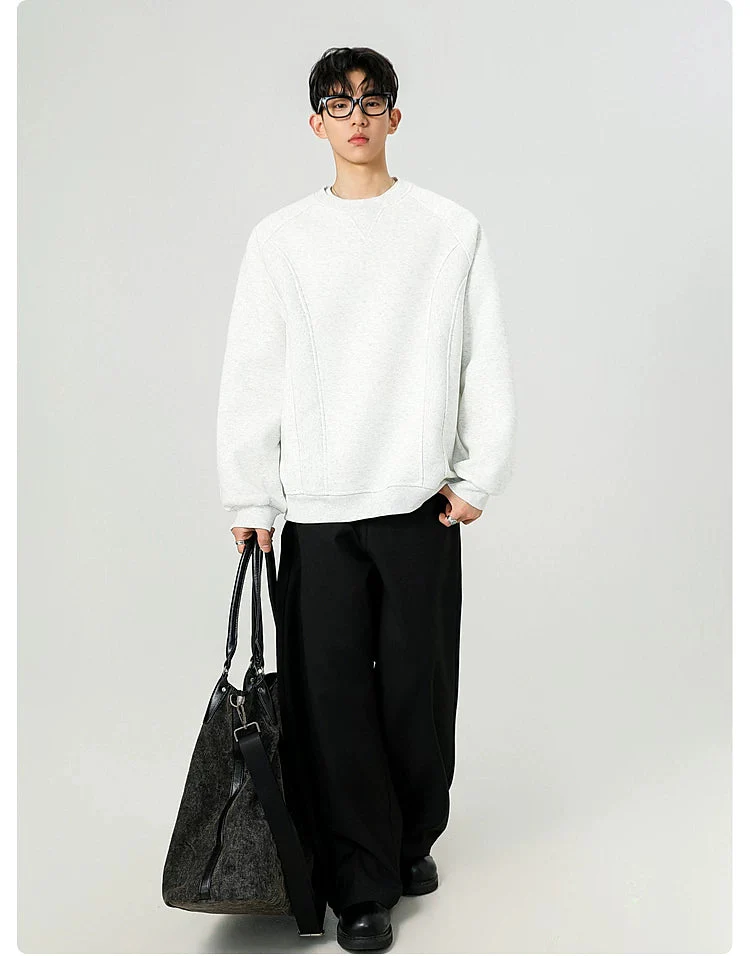 Retro Deconstructed Crewneck Sweatshirt - Image 9