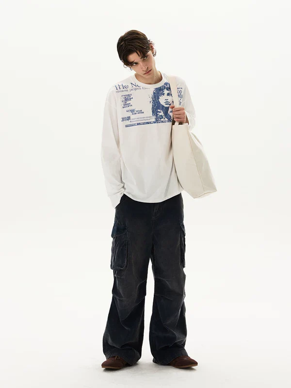 Distressed Corduroy Cargo Pants - Image 7