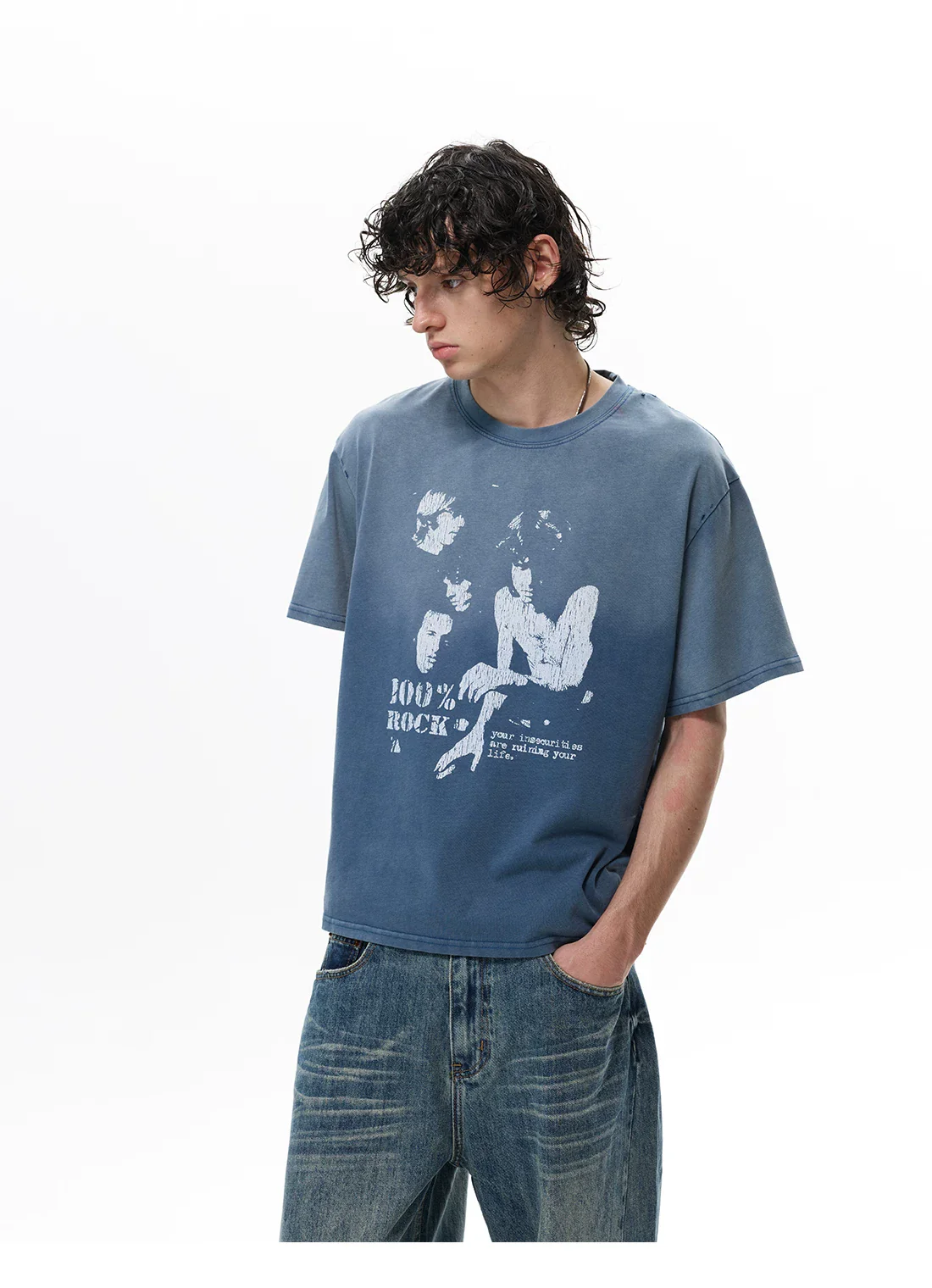 Retro Distressed Graphic Short-Sleeve T-Shirt - Image 3