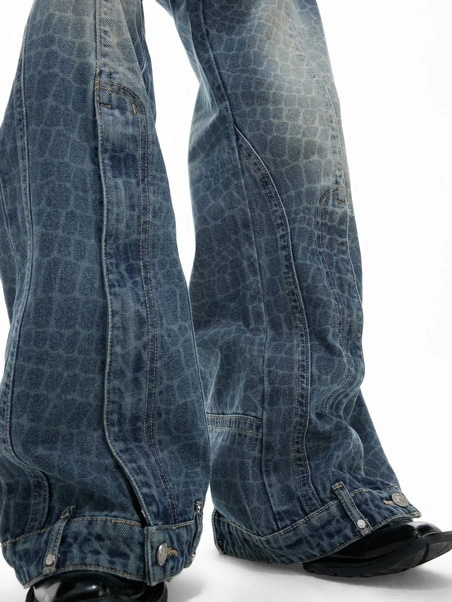 Distressed Loose Fit Straight Leg Pants - Image 6