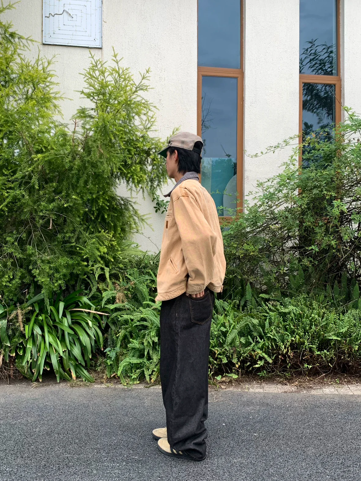 Distressed Zip-Up Workwear Jacket - Image 7