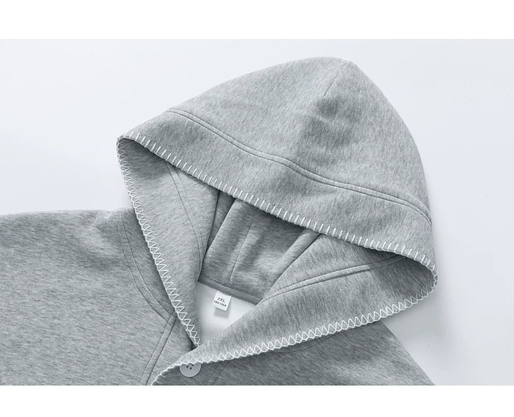 Embroidered Loose Hooded Sweatshirt - Image 10
