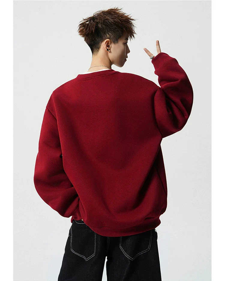 Embroidered Patch Crewneck Sweatshirt - Image 7