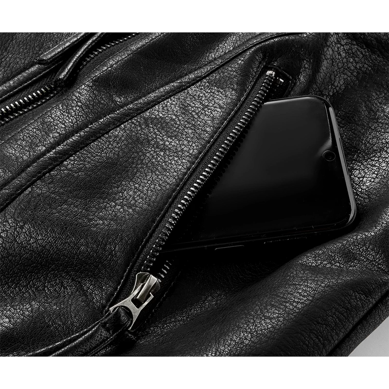 Retro Faux Leather Moto Vest - Image 4