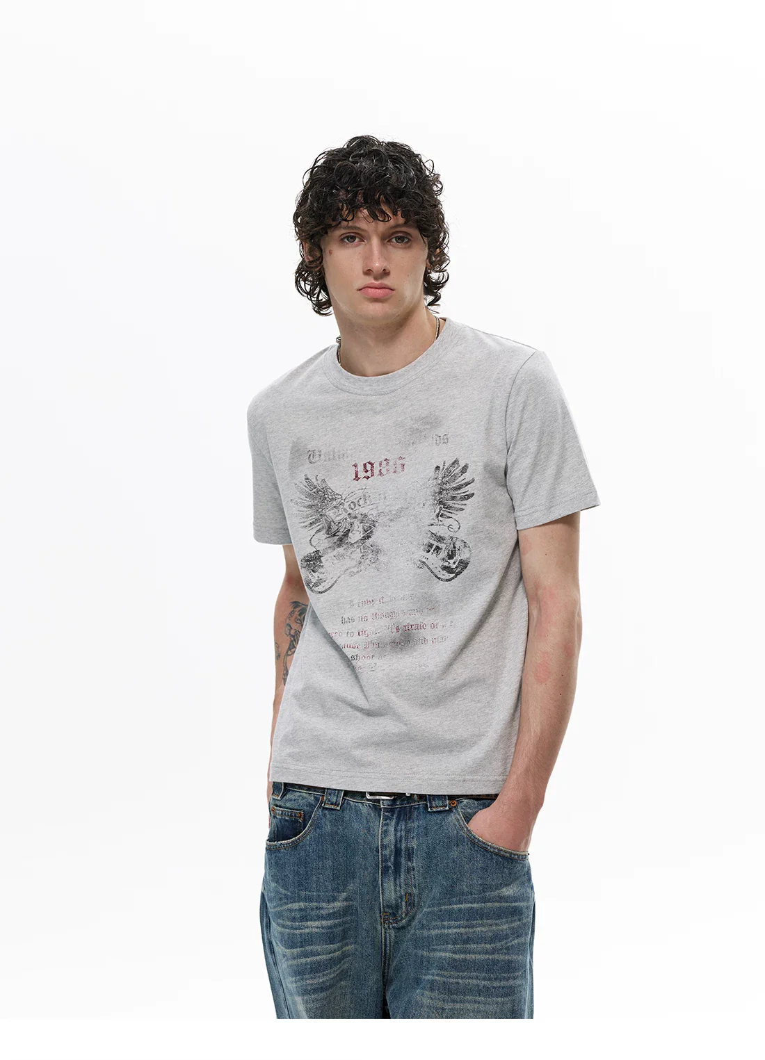 Retro Graphic Crewneck Short-Sleeve T-Shirt - Image 5