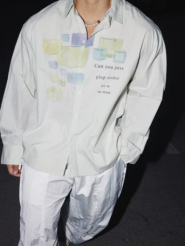 Retro Graphic Print Loose-Fit Shirt - Image 6