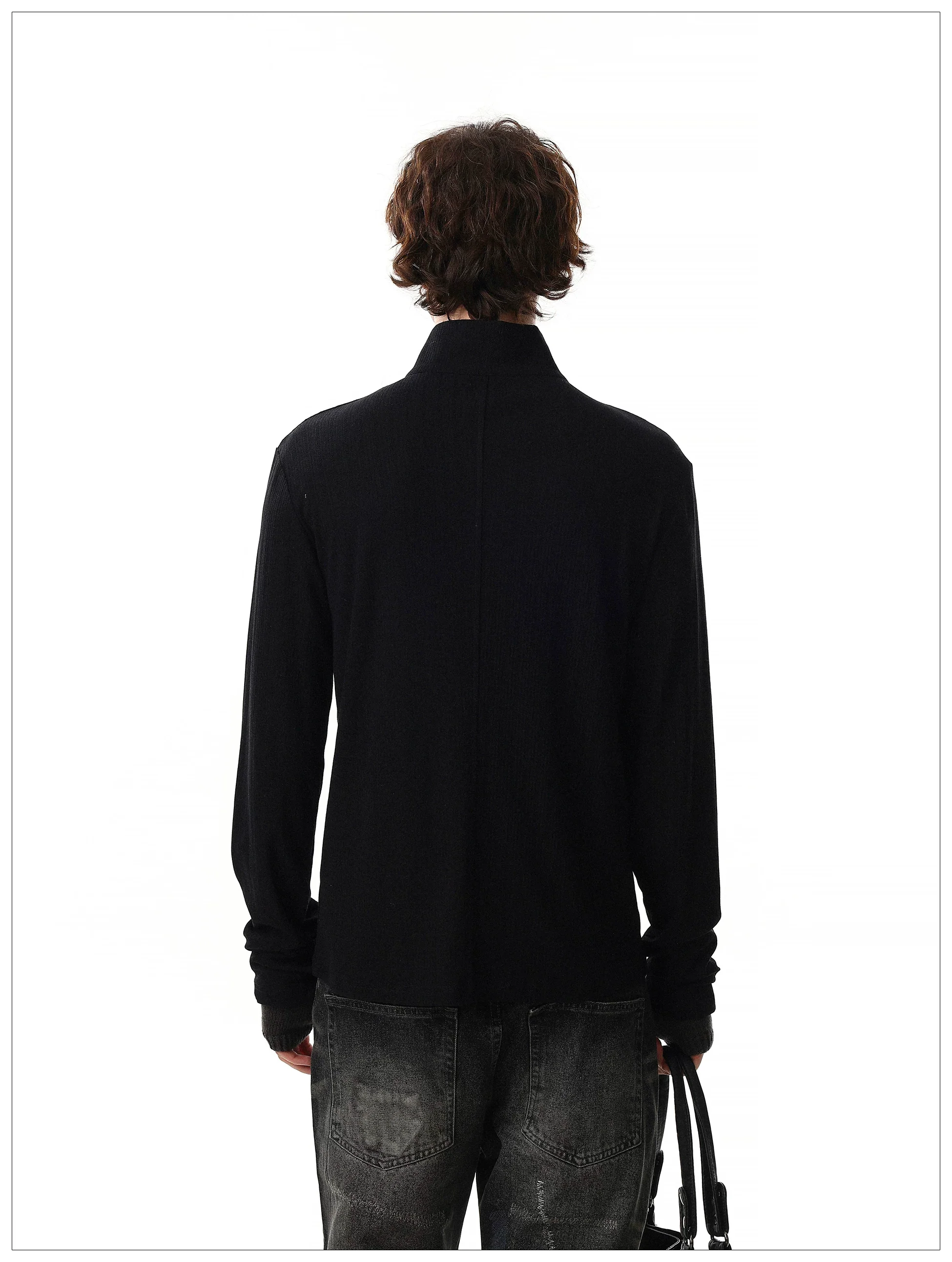 Graphic Stand Collar Zip Pullover - Image 8