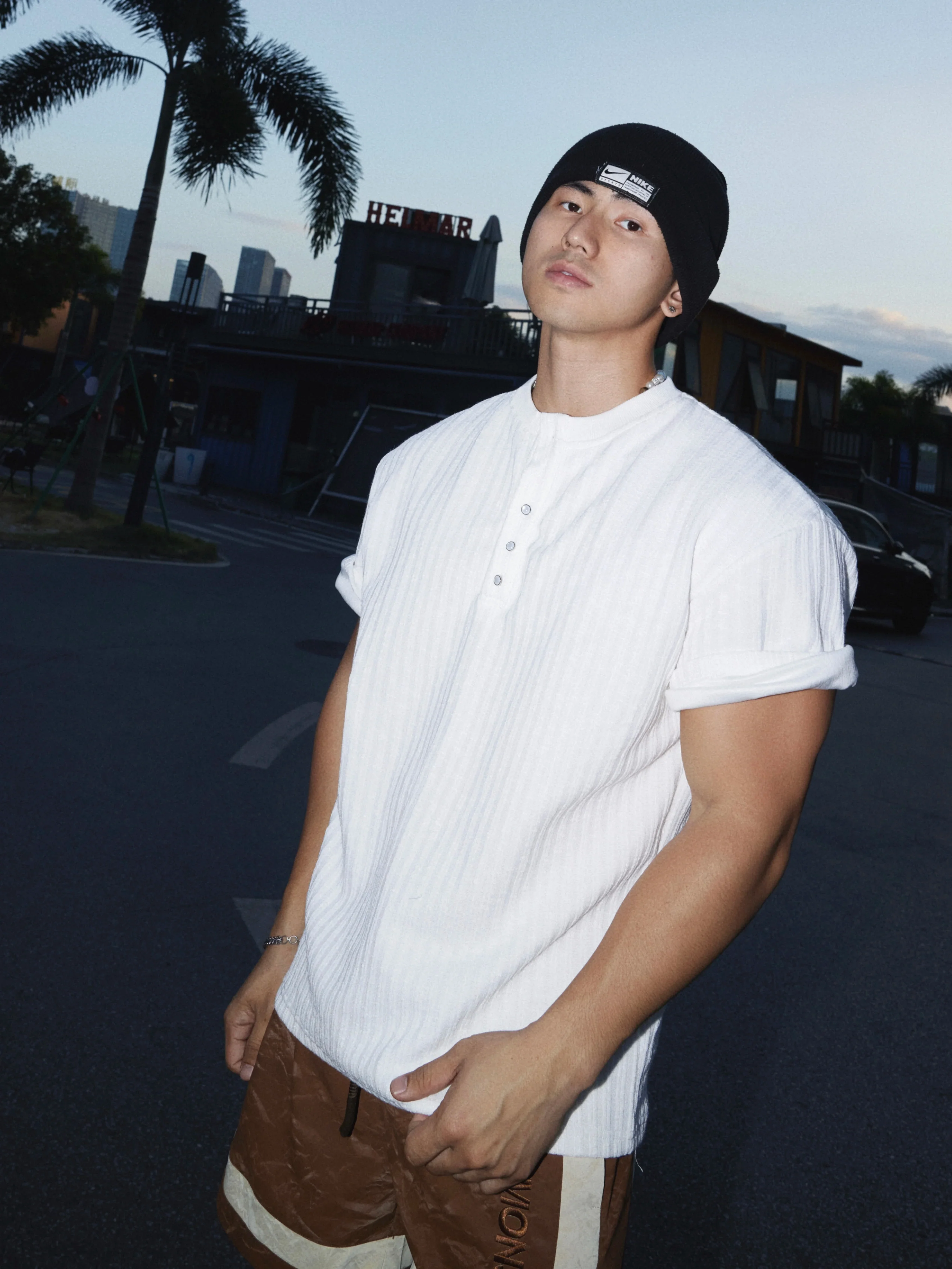 Henley Collar Short-Sleeve Shirt - Image 3
