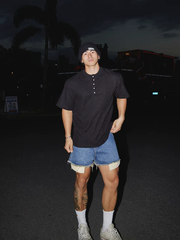 Henley Collar Short-Sleeve Shirt - Image 6