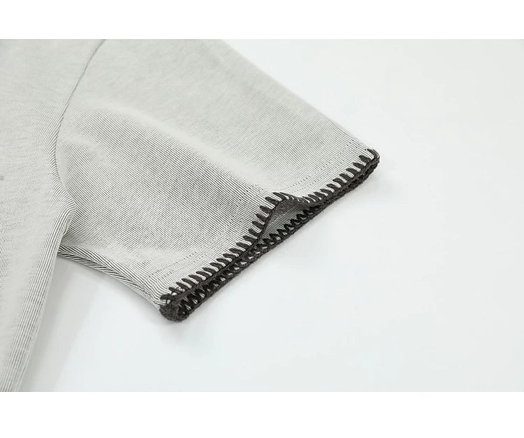 Retro Henley Short-Sleeve Knit T-Shirt - Image 6