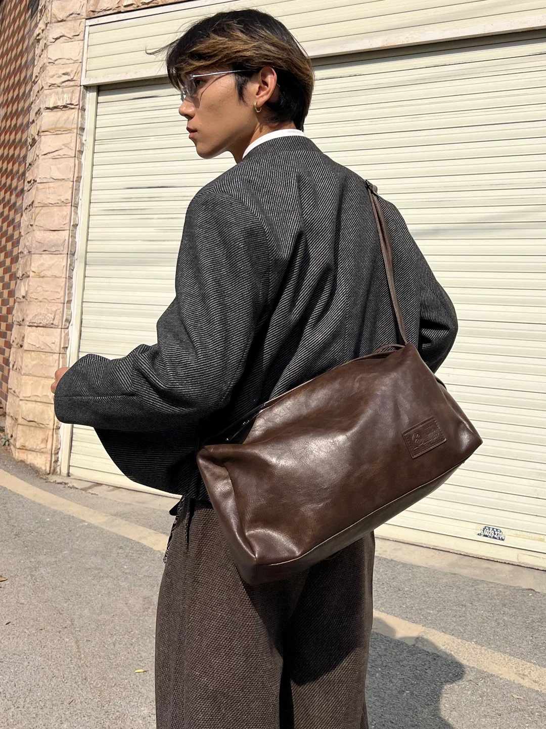Leather Single Shoulder Underarm Bag - Image 3