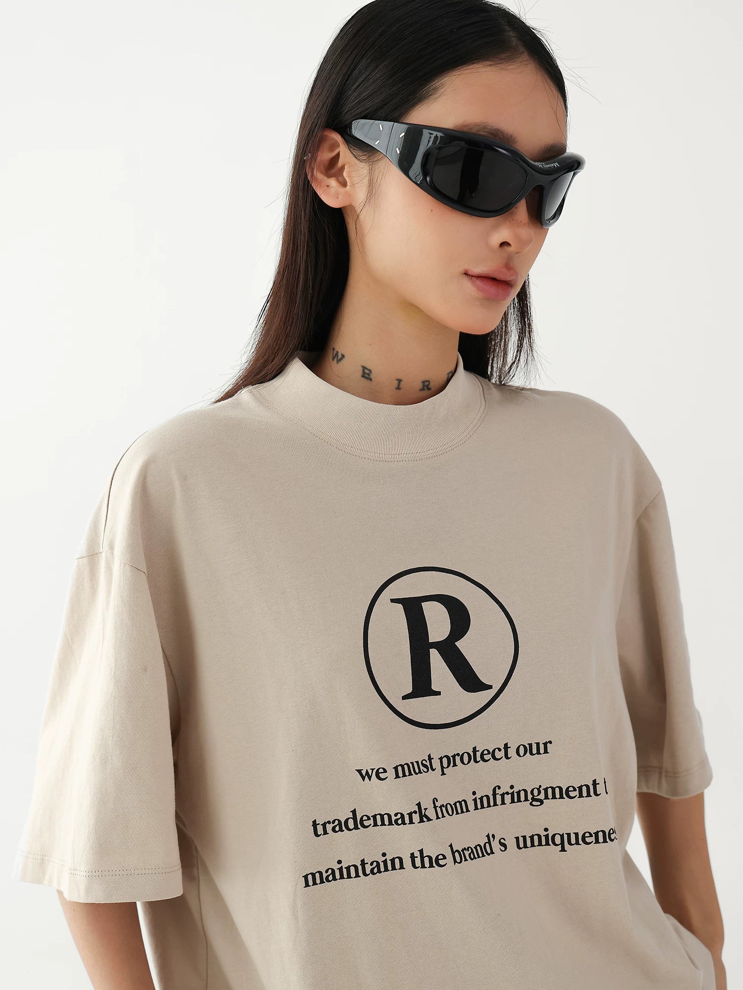 Retro Letter Print Oversized T-Shirt - Image 4